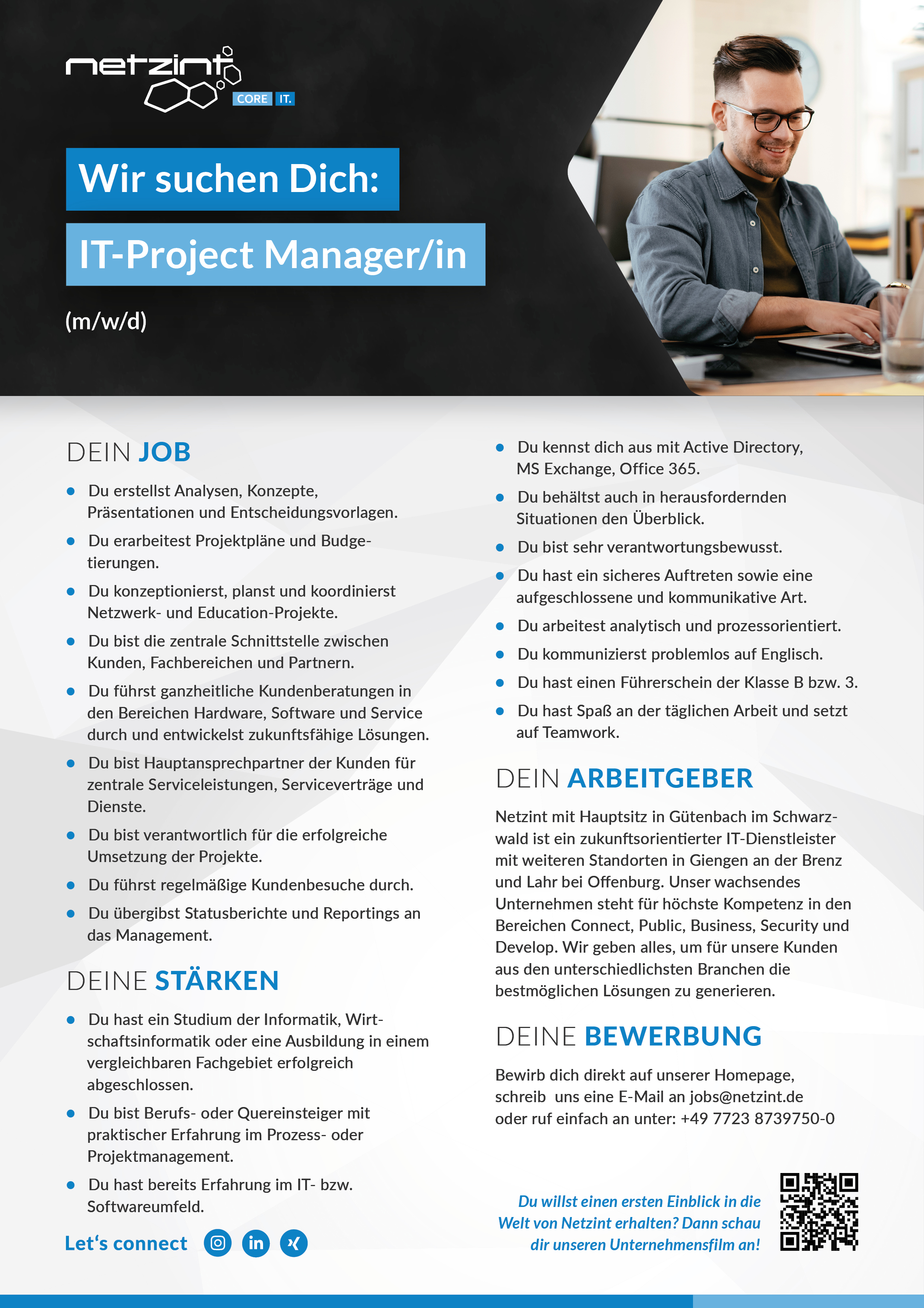 Stellenanzeige IT-Project Manager (m/w/d)